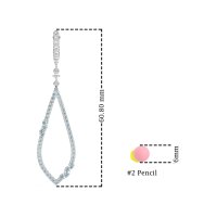 Pave Tear Drop Dangling Earrings
