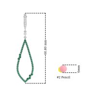 Pave Tear Drop Dangling Earrings