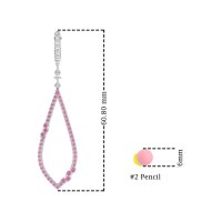 Pave Tear Drop Dangling Earrings
