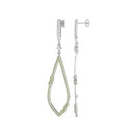 Pave Tear Drop Dangling Earrings