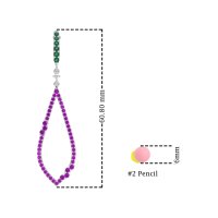 Pave Tear Drop Dangling Earrings