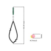 Pave Tear Drop Dangling Earrings
