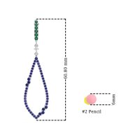 Pave Tear Drop Dangling Earrings