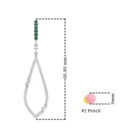 Pave Tear Drop Dangling Earrings