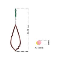 Pave Tear Drop Dangling Earrings
