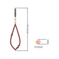 Pave Tear Drop Dangling Earrings