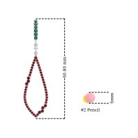 Pave Tear Drop Dangling Earrings