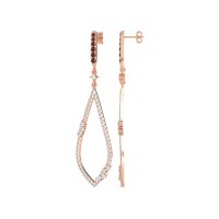 Pave Tear Drop Dangling Earrings