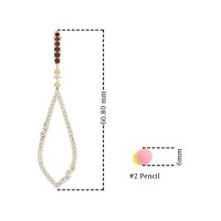 Pave Tear Drop Dangling Earrings
