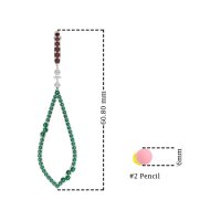 Pave Tear Drop Dangling Earrings