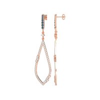 Pave Tear Drop Dangling Earrings