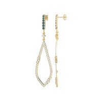 Pave Tear Drop Dangling Earrings