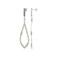 Pave Tear Drop Dangling Earrings