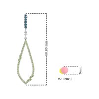 Pave Tear Drop Dangling Earrings