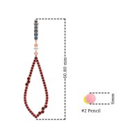 Pave Tear Drop Dangling Earrings