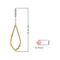 Pave Tear Drop Dangling Earrings