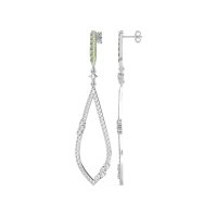 Pave Tear Drop Dangling Earrings