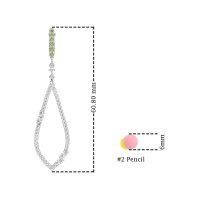 Pave Tear Drop Dangling Earrings