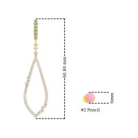 Pave Tear Drop Dangling Earrings