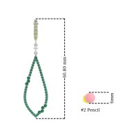 Pave Tear Drop Dangling Earrings