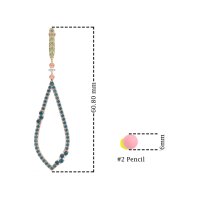 Pave Tear Drop Dangling Earrings