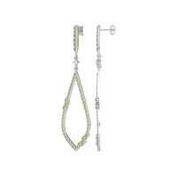 Pave Tear Drop Dangling Earrings