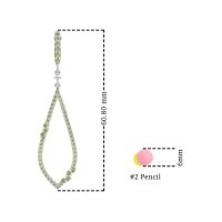 Pave Tear Drop Dangling Earrings