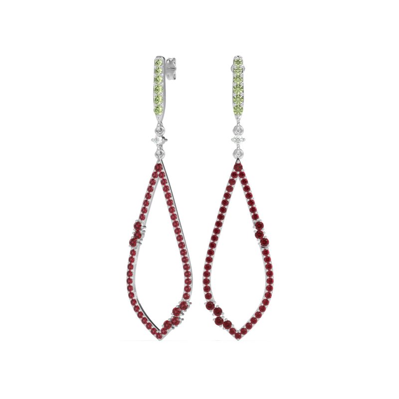 Pave Tear Drop Dangling Earrings