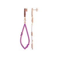 Pave Tear Drop Dangling Earrings