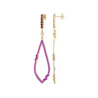 Pave Tear Drop Dangling Earrings