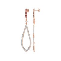 Pave Tear Drop Dangling Earrings