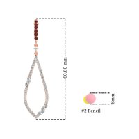 Pave Tear Drop Dangling Earrings