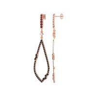 Pave Tear Drop Dangling Earrings