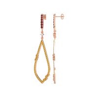 Pave Tear Drop Dangling Earrings