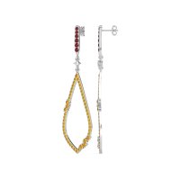 Pave Tear Drop Dangling Earrings