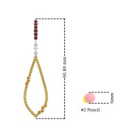 Pave Tear Drop Dangling Earrings