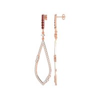 Pave Tear Drop Dangling Earrings