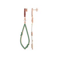 Pave Tear Drop Dangling Earrings