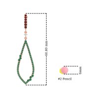 Pave Tear Drop Dangling Earrings