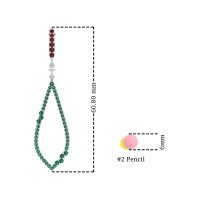 Pave Tear Drop Dangling Earrings