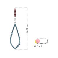 Pave Tear Drop Dangling Earrings