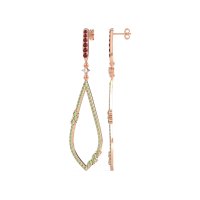 Pave Tear Drop Dangling Earrings