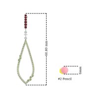 Pave Tear Drop Dangling Earrings
