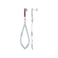 Pave Tear Drop Dangling Earrings