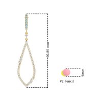 Pave Tear Drop Dangling Earrings