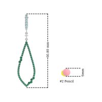 Pave Tear Drop Dangling Earrings
