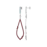 Pave Tear Drop Dangling Earrings