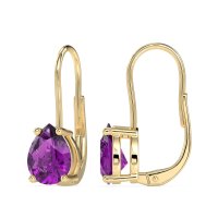 Shepard Hook Pear Stud Earrings