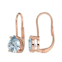 Shepard Hook Pear Stud Earrings