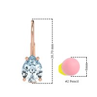 Shepard Hook Pear Stud Earrings